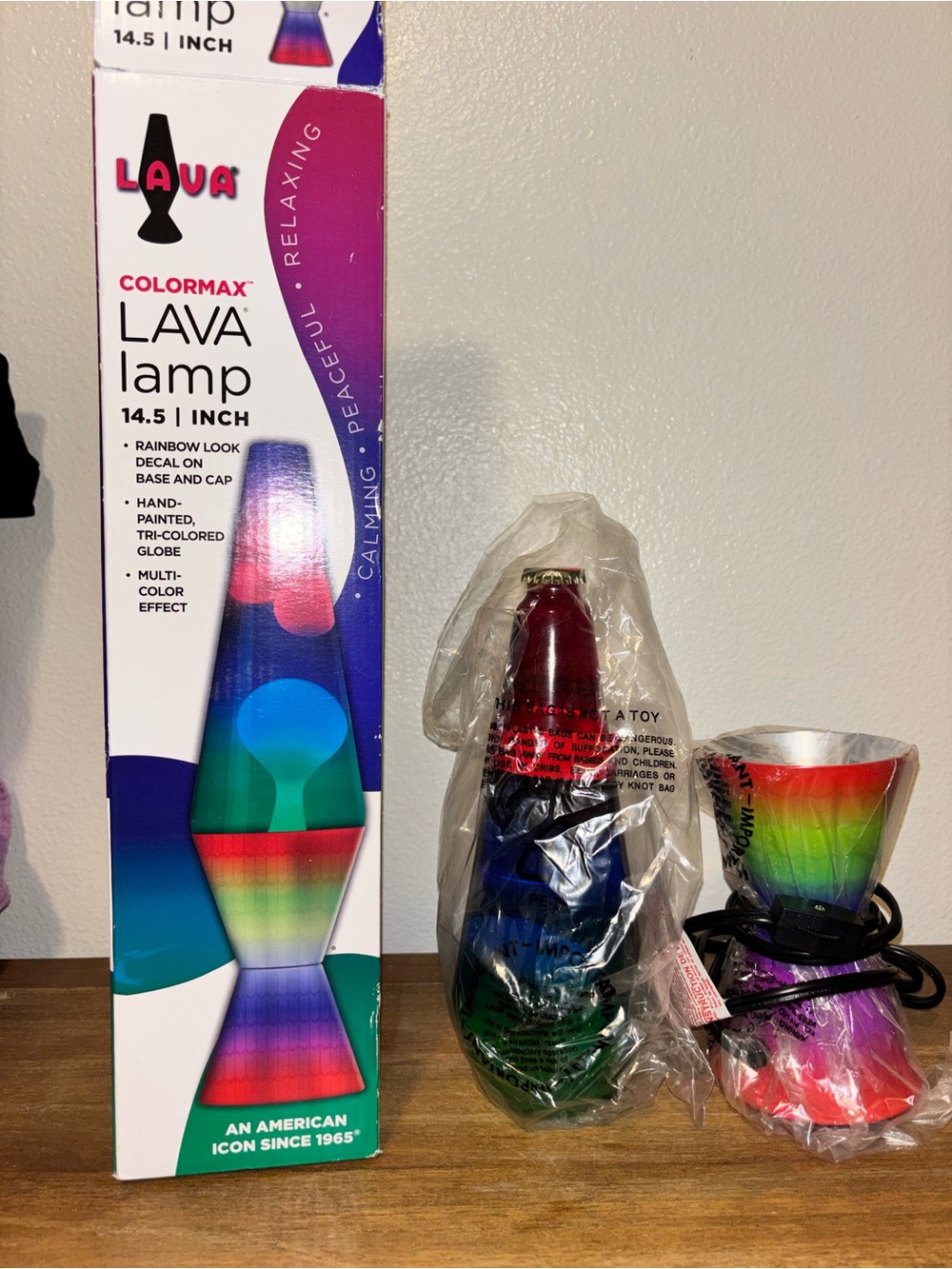 14.5 inch Color Max Rainbow Lava Brand Motion Lamp Clear Liquid White Lava - Picture 4 of 4